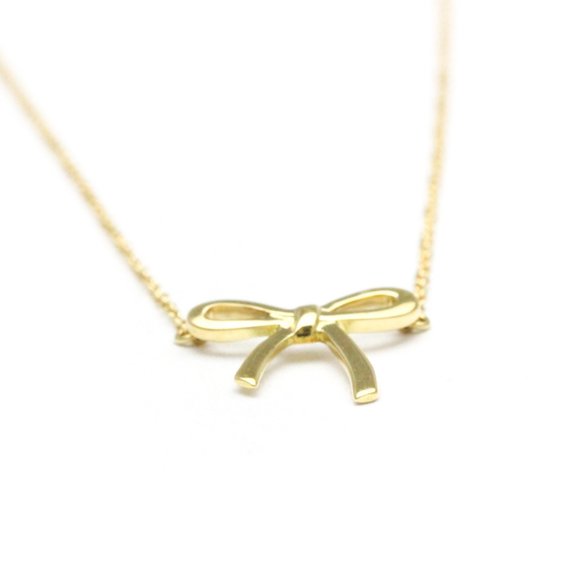 Tiffany Tiffany Bow Yellow Gold (18K) No Stone Men,Women Fashion Pendant Neck... - Picture 4 of 11